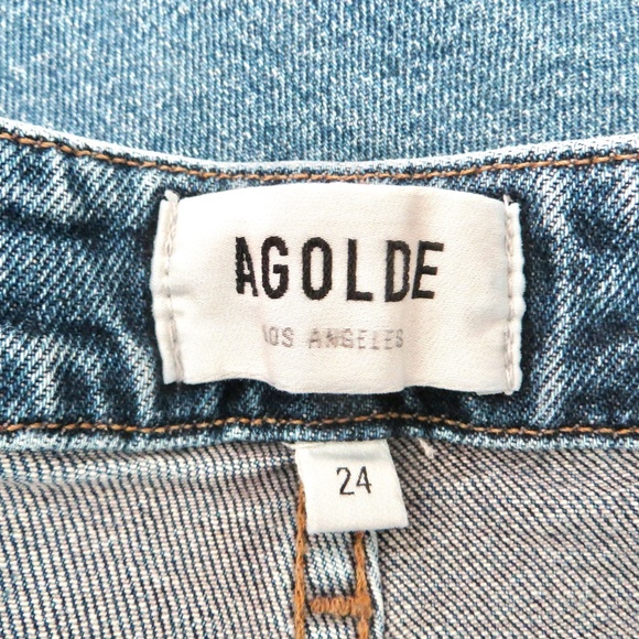 NEW! AGOLDE Devon Low Rise Denim Jeans Prophecy Blue SZ 24 - Picture 15 of 16
